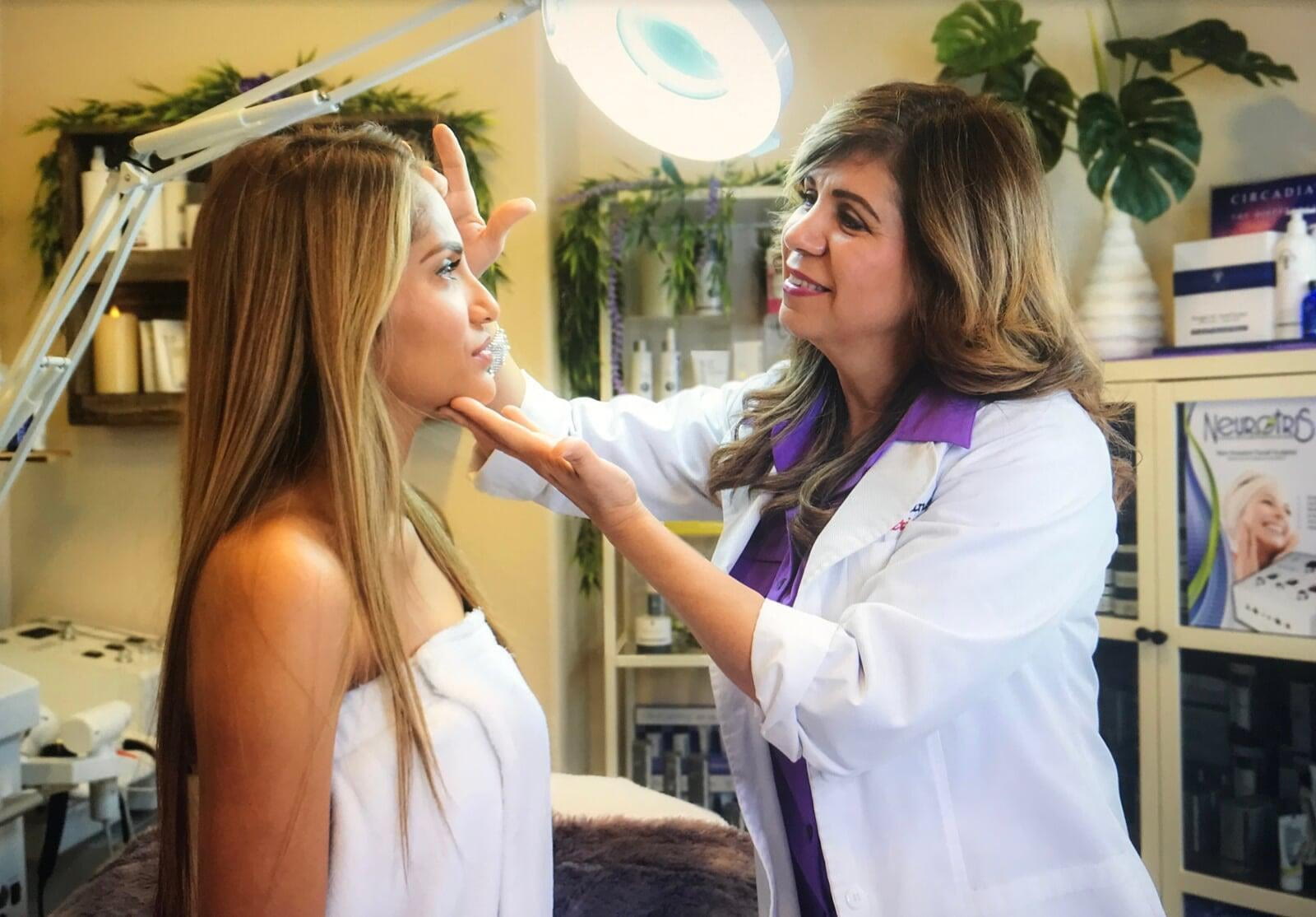 Elena in a complimentary consultation